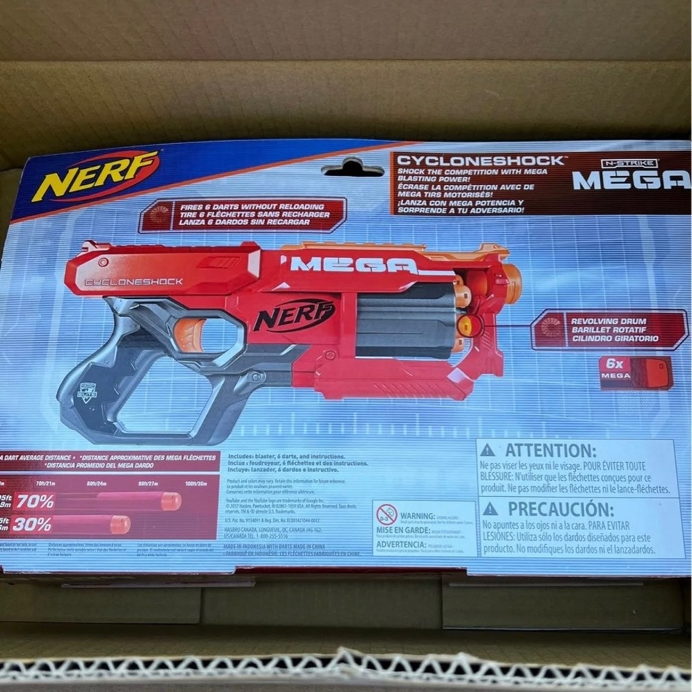 Nerf Mega n-strike Cycloneshock gun
